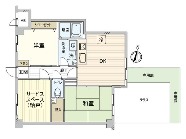 セザール第二竹ノ塚 間取図(平面図)