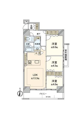レジデンスノーブル西新井本町 間取図(平面図)
