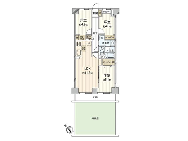 エンゼルハイム鹿浜第7 間取図(平面図) エンゼルハイム鹿浜第7 間取図(平面図)