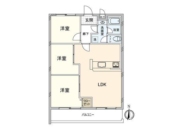 ライオンズマンション西新井第2フェローヒルズ 間取図(平面図) ライオンズマンション西新井第2フェローヒルズ 間取図(平面図)