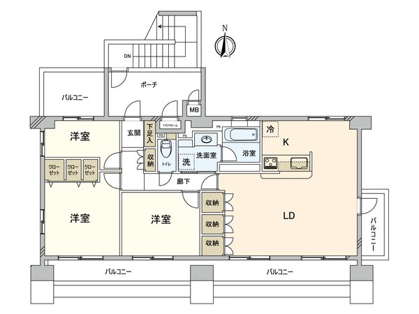 エンゼルパークサイド皿沼 間取図(平面図)