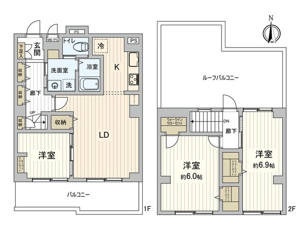 グランドメゾン西新井 間取図(平面図) グランドメゾン西新井 間取図(平面図)