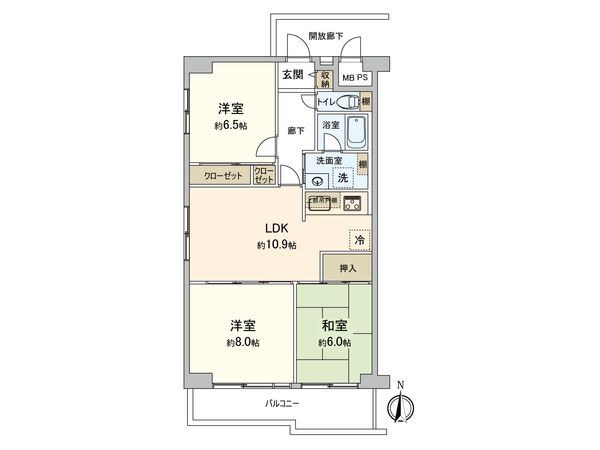 マンハイム竹の塚 間取図(平面図) マンハイム竹の塚 間取図(平面図)