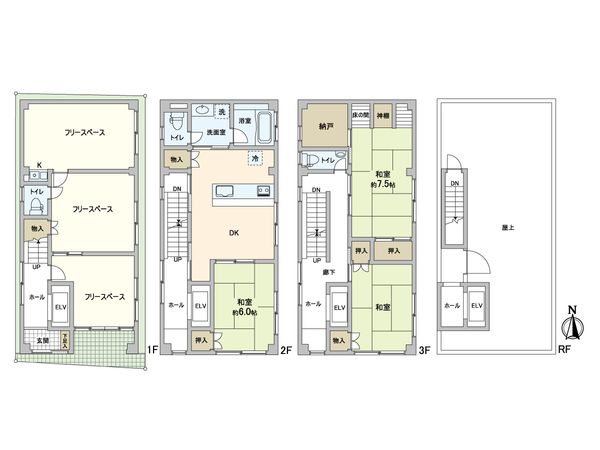 西新井栄町2丁目店舗付戸建 間取図