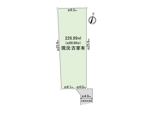 土地226.99平米（約68.66坪）
