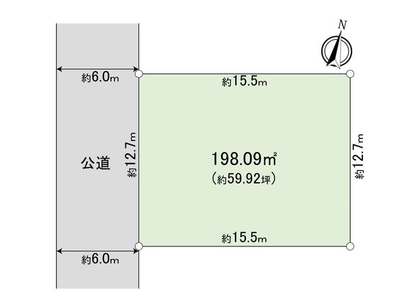 世田谷区上用賀6丁目 土地 区画図