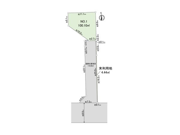 相模原市中央区相模原5丁目 土地1区画 区画図