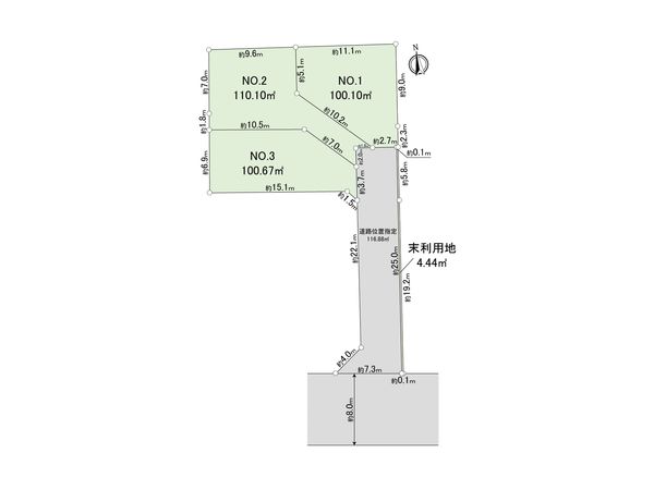 相模原市中央区相模原5丁目 土地1区画 全体区画図