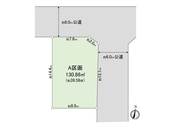 中央区陽光台2丁目 土地 区画図