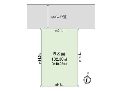 中央区陽光台2丁目 土地 区画図