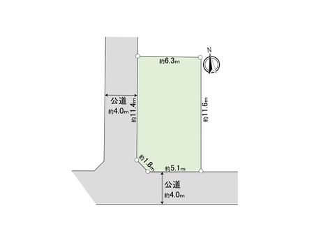 中央区陽光台3丁目 土地 間取図