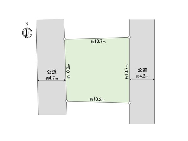 緑区町屋1丁目 土地 区画図 緑区町屋1丁目 土地 区画図