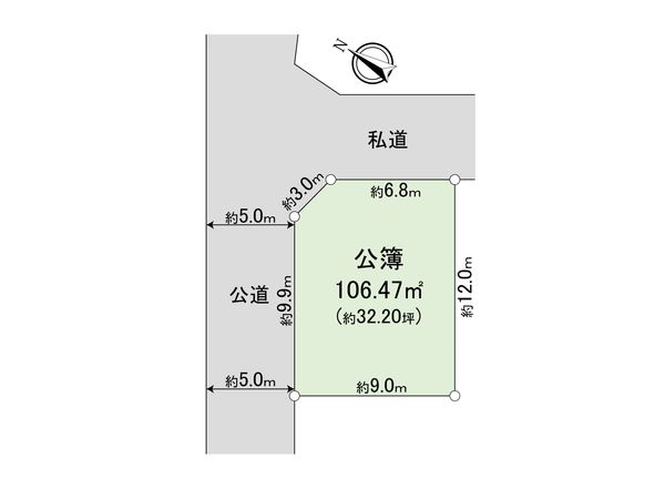 緑区西橋本3丁目 売地 区画図 緑区西橋本3丁目 売地 区画図