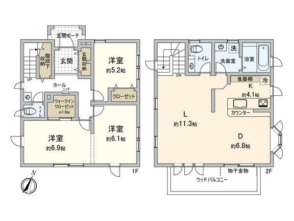 緑区相原2丁目 戸建 間取図(平面図)