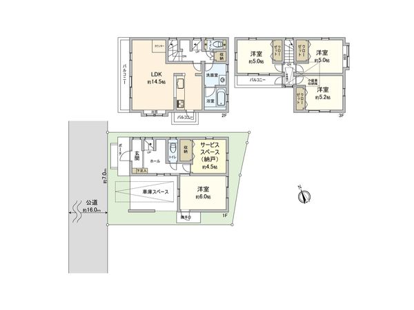 緑区西橋本1丁目 戸建 間取図(平面図) 間取図(平面図)