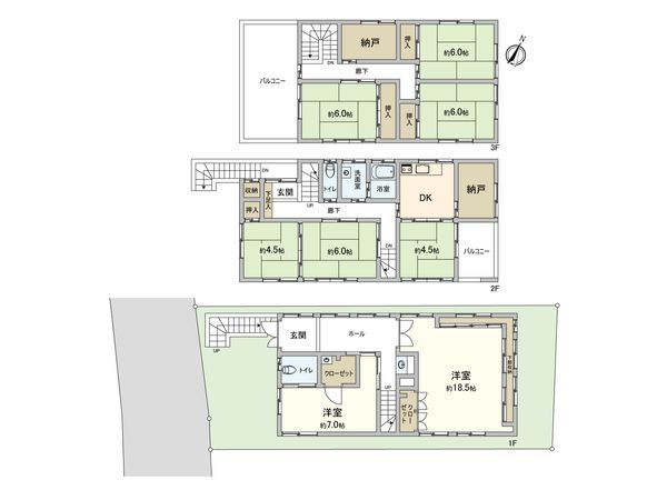 中央区上溝 戸建 間取図(平面図) 中央区上溝 戸建 間取図(平面図)