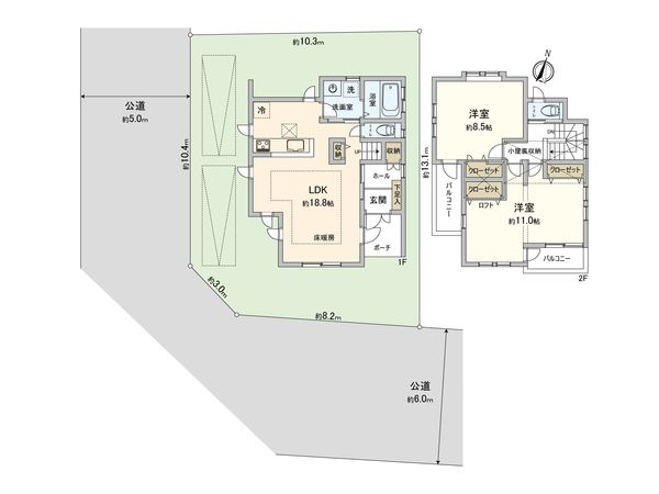 緑区相原4丁目 戸建 間取図(平面図)