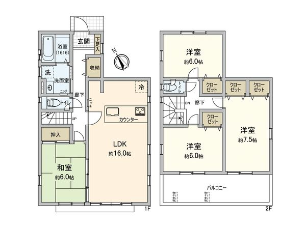 中央区中央6丁目 戸建 間取図(平面図)