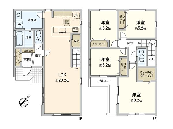 中央区横山4丁目 新築 1号棟 間取図(平面図)