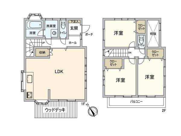 緑区大島 戸建 間取図(平面図)