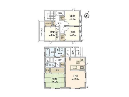中央区上溝 戸建 間取図(平面図)