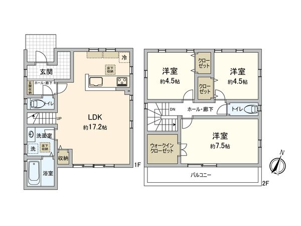 町田市小山町 戸建 間取図(平面図) 町田市小山町 戸建 間取図(平面図)