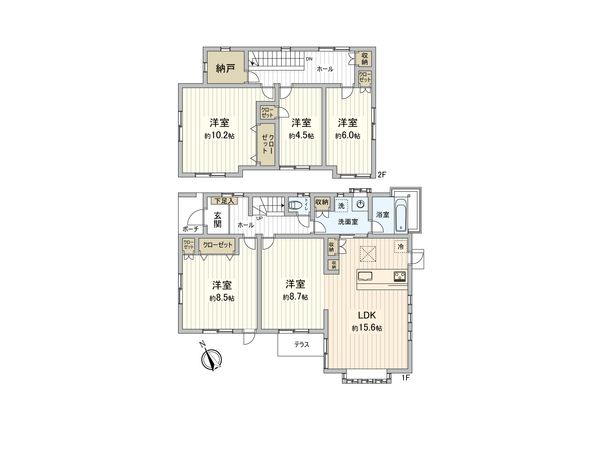 相模原市中央区すすきの町 戸建 間取図(平面図) 相模原市中央区すすきの町 戸建 間取図(平面図)