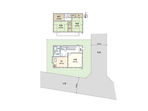 緑区東橋本4丁目 戸建 間取図(平面図) 緑区東橋本4丁目 戸建 間取図(平面図)
