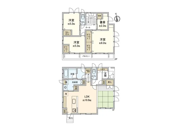 間取図※全館床暖房（居室だけでなく廊下にも床暖房有）