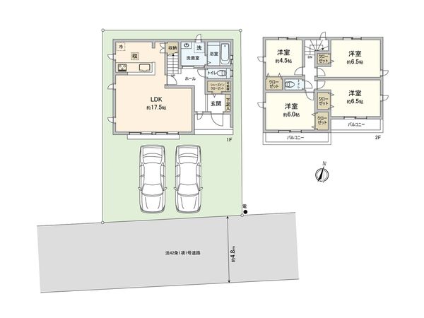 中央区陽光台4丁目 新築戸建 間取図(平面図)