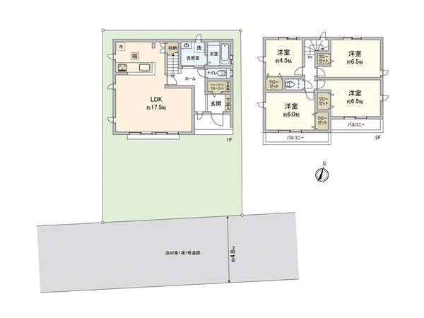 中央区陽光台4丁目 新築戸建 間取図(平面図) 中央区陽光台4丁目 新築戸建 間取図(平面図)