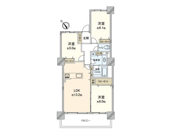 オラリオンサイト三番館 間取図(平面図) オラリオンサイト三番館 間取図(平面図)
