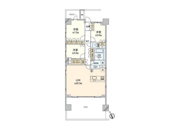 ミッドオアシスタワーズ レジデンス棟 間取図(平面図)