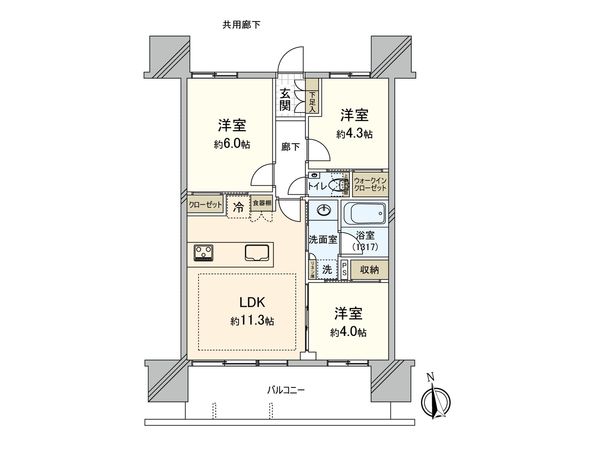 ミオカステーロ橋本 間取図(平面図)