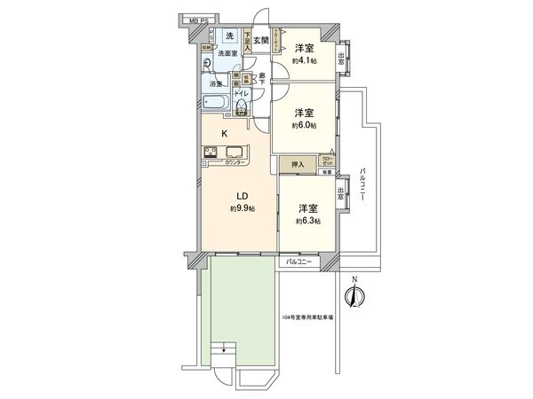 クリオ橋本参番館 間取図(平面図) 間取図(平面図)