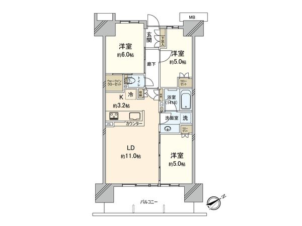 THEパームス相模原パークブライティア 間取図(平面図)