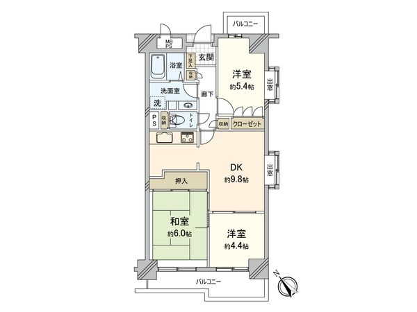 東急ドエルアルス相模原 間取図(平面図) 東急ドエルアルス相模原 間取図(平面図)