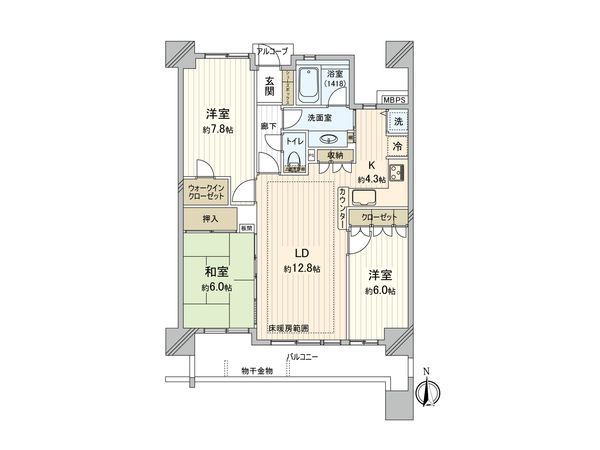 レクセルプラザ橋本 間取図(平面図) レクセルプラザ橋本 間取図(平面図)