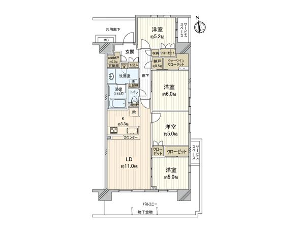 オハナ橋本 間取図(平面図) オハナ橋本 間取図(平面図)