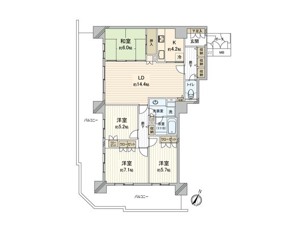 オラリオンサイト 二番館 間取図(平面図)