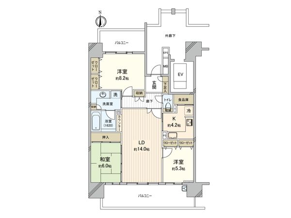 ライオンズマンション西橋本 間取図(平面図) ライオンズマンション西橋本 間取図(平面図)