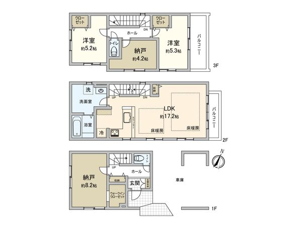 さいたま市中央区本町東2丁目 2号棟 間取図(平面図) さいたま市中央区本町東2丁目 2号棟 間取図(平面図)