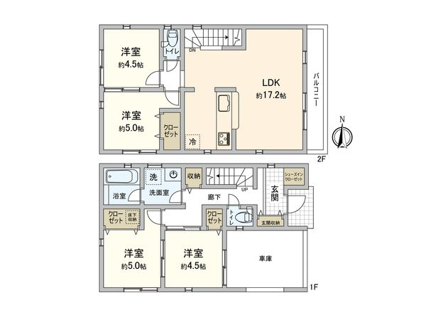 さいたま市桜区町谷3丁目 1号棟 間取図(平面図) さいたま市桜区町谷3丁目 1号棟 間取図(平面図)