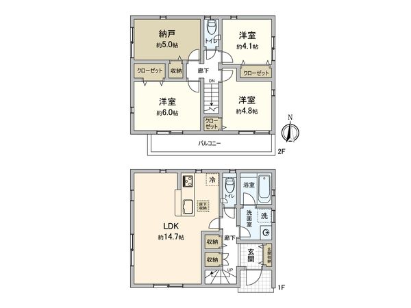 さいたま市桜区町谷3丁目 2号棟 間取図(平面図) さいたま市桜区町谷3丁目 2号棟 間取図(平面図)