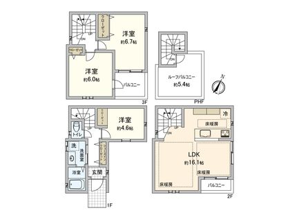 さいたま市中央区本町西2丁目 間取図(平面図)