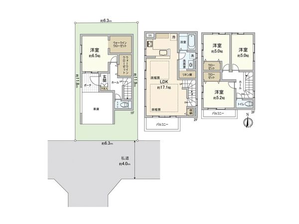 さいたま市中央区鈴谷5丁目 間取図(平面図) さいたま市中央区鈴谷5丁目 間取図(平面図)