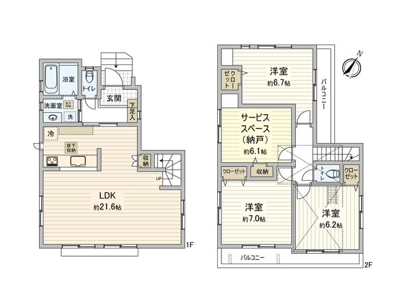 さいたま市中央区鈴谷8丁目 間取図(平面図)