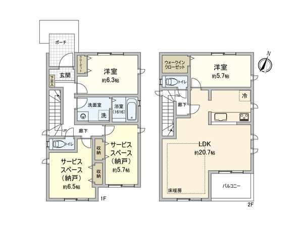さいたま市桜区大字上大久保 間取図(平面図)