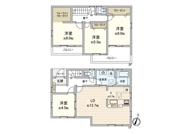さいたま市浦和区皇山町 3号棟 間取図(平面図)
