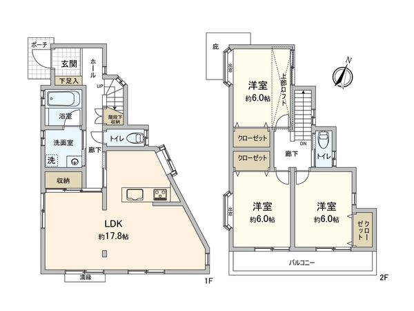 さいたま市大宮区北袋町2丁目 間取図(平面図) さいたま市大宮区北袋町2丁目 間取図(平面図)